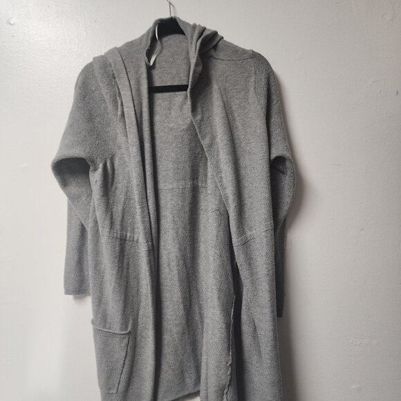 Torrid size 2 grey hooded long sleeve open cardigan polyester blend Fall - Picture 1 of 6